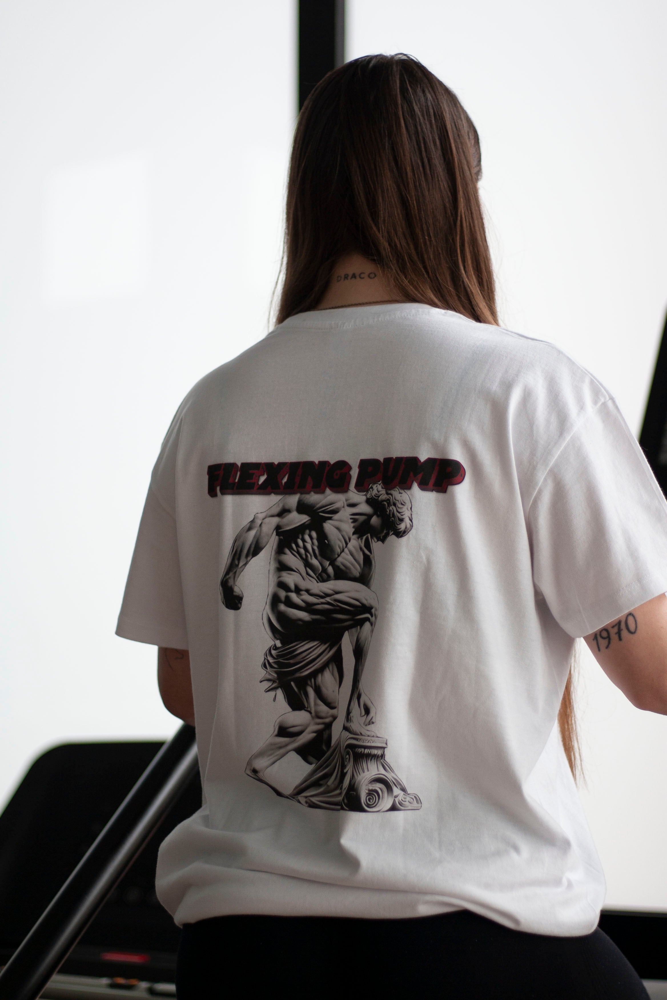 Camiseta Flexing Pump - Blanca